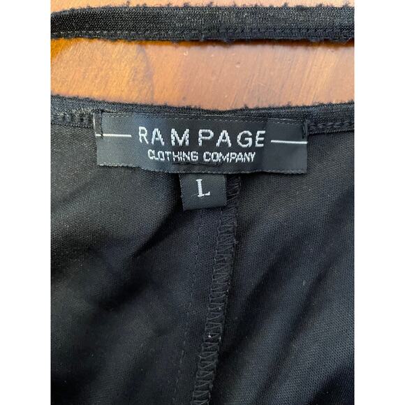 Y2K Rampage Clothing Company Dress Black Large Made in USA Cowl Neck StyleHW27K6 - Picture 6 of 12